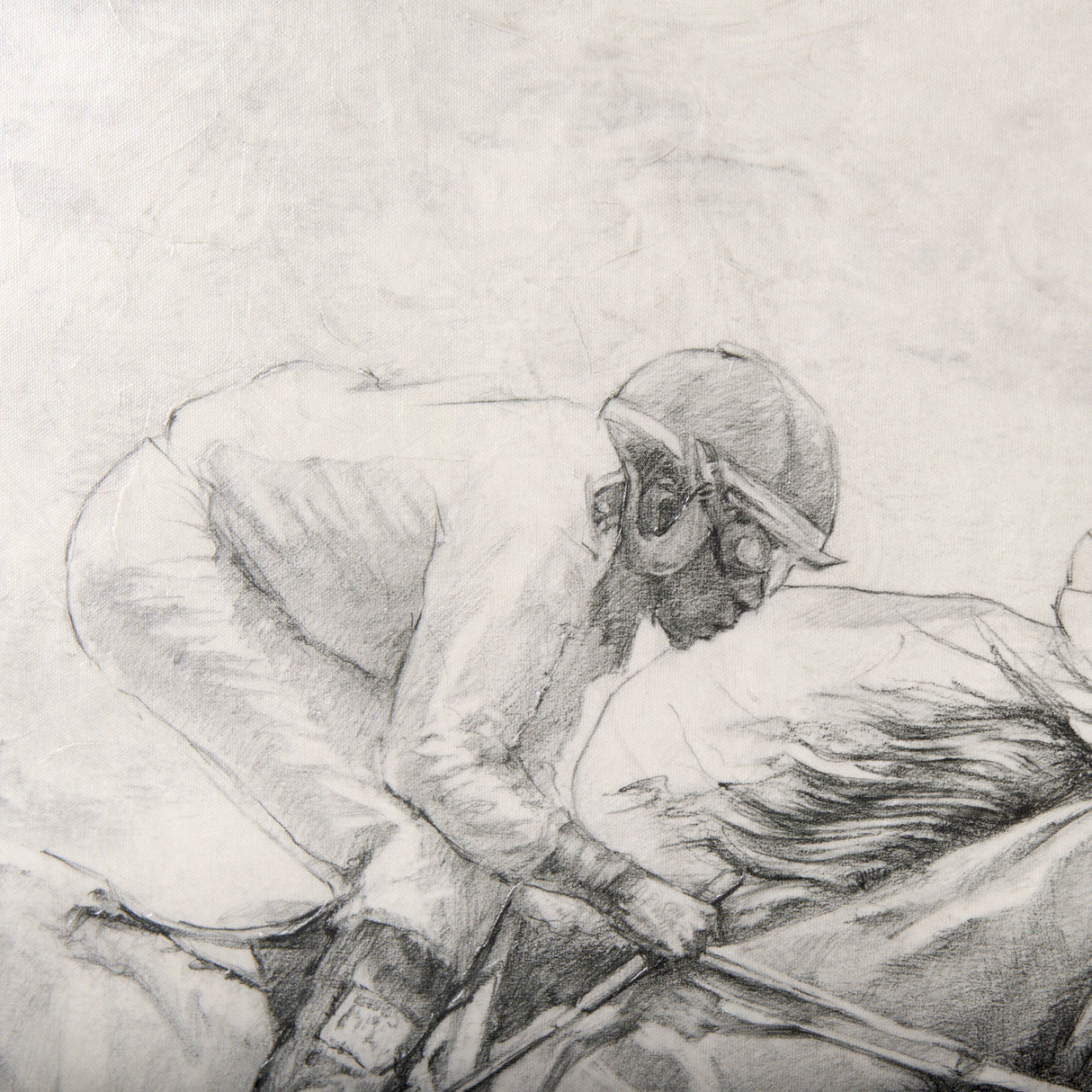 Horse Racing I by Mercana Studio a Hand Embellished Textured Canvas by Mercana at Eve Furniture