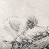 Horse Racing I by Mercana Studio a Hand Embellished Textured Canvas by Mercana at Eve Furniture