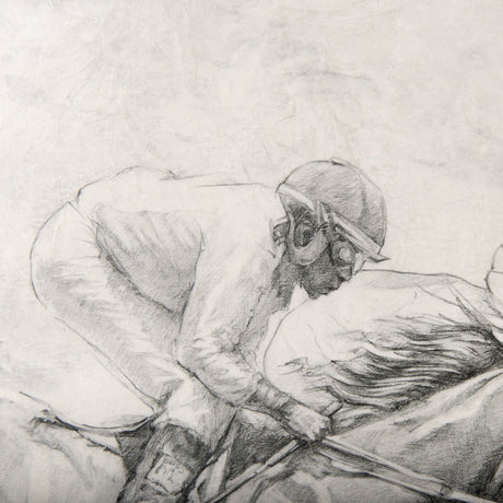 Horse Racing I by Mercana Studio a Hand Embellished Textured Canvas by Mercana at Eve Furniture