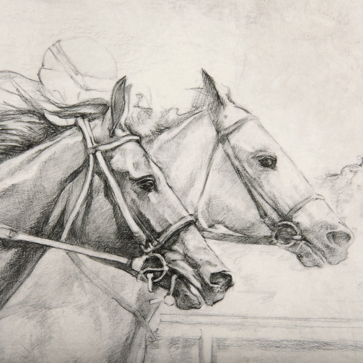 Horse Racing I by Mercana Studio a Hand Embellished Textured Canvas by Mercana at Eve Furniture