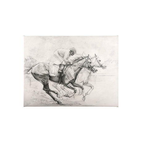 Horse Racing I by Mercana Studio a Hand Embellished Textured Canvas by Mercana at Eve Furniture