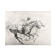 Horse Racing I by Mercana Studio a Hand Embellished Textured Canvas by Mercana at Eve Furniture