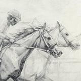 Horse Racing I by Mercana Studio a Hand Embellished Textured Framed Art Print Matted under Glass by Mercana at Eve Furniture