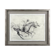 Horse Racing I by Mercana Studio a Hand Embellished Textured Framed Art Print Matted under Glass by Mercana at Eve Furniture