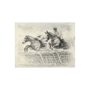 Horse Racing II by Mercana Studio a Hand Embellished Textured Canvas by Mercana at Eve Furniture