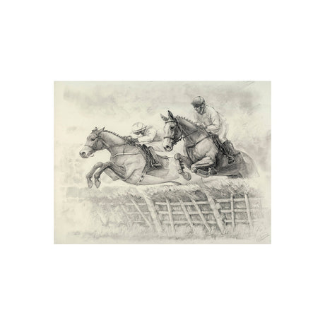 Horse Racing II by Mercana Studio a Hand Embellished Textured Canvas by Mercana at Eve Furniture