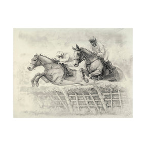 Horse Racing II by Mercana Studio a Hand Embellished Textured Canvas by Mercana at Eve Furniture