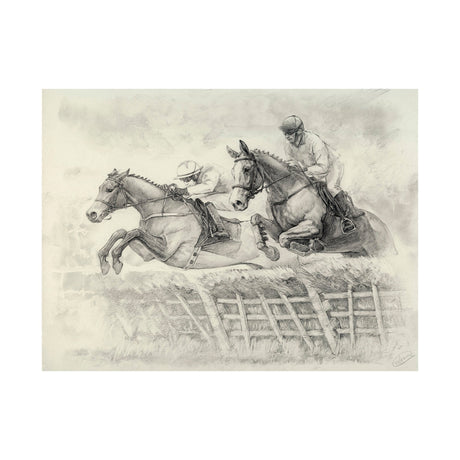 Horse Racing II by Mercana Studio a Hand Embellished Textured Canvas by Mercana at Eve Furniture