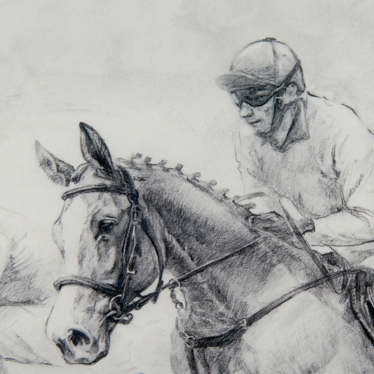 Horse Racing II by Mercana Studio a Hand Embellished Textured Framed Art Print Matted under Glass by Mercana at Eve Furniture