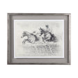 Horse Racing II by Mercana Studio a Hand Embellished Textured Framed Art Print Matted under Glass by Mercana at Eve Furniture