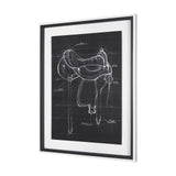 Horse Seat Black II by Mercana Studio a Hand Embellished Textured Framed Art Print by Mercana at Eve Furniture