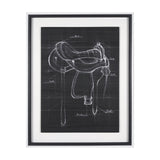 Horse Seat Black II by Mercana Studio a Hand Embellished Textured Framed Art Print by Mercana at Eve Furniture