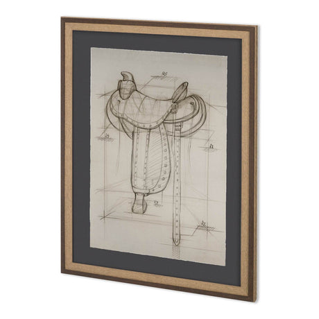 Horse Seat I by Mercana Studio a Hand Embellished Textured Framed Art Print Matted under Glass by Mercana at Eve Furniture