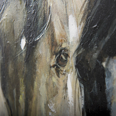 Horses by Natali a Hand Embellished Textured Canvas by Mercana at Eve Furniture