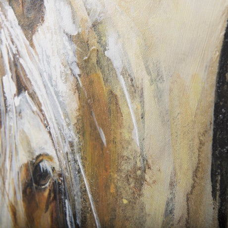 Horses by Natali a Hand Embellished Textured Canvas by Mercana at Eve Furniture