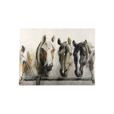 Horses by Natali a Hand Embellished Textured Canvas by Mercana at Eve Furniture