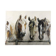 Horses by Natali a Hand Embellished Textured Canvas by Mercana at Eve Furniture