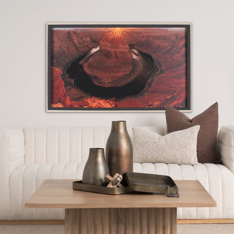 Horseshoe Bend by Gary Blatter a Hand Embelished Textured Framed Photo Art Print by Mercana at Eve Furniture