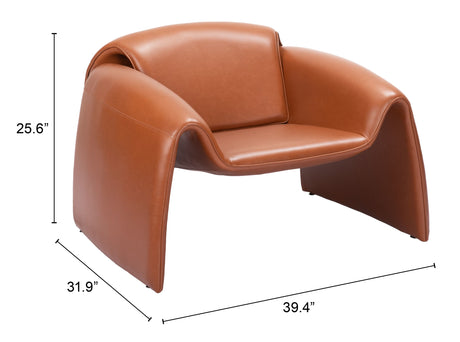 Horten Brown Accent Chair by Zuomod at Eve Furniture