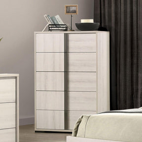 Horten White Wash Chest by Furniture of America at Eve Furniture