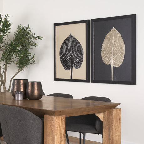 Hosta B by Mary Margaret Briggs a Hand Embellished Textured Framed Art Print by Mercana at Eve Furniture