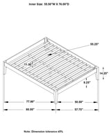Hounslow White Platform Full Bed by Coaster at Eve Furniture