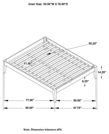Hounslow White Platform Full Bed by Coaster at Eve Furniture