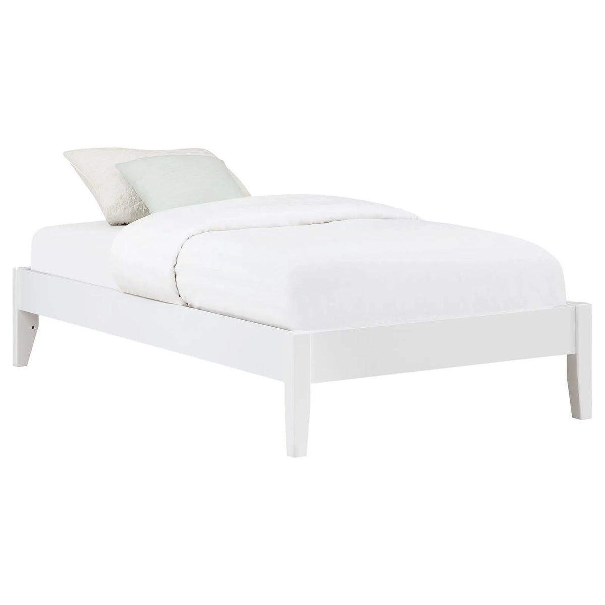 Hounslow White Platform Twin Bed by Coaster at Eve Furniture
