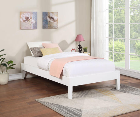 Hounslow White Platform Twin Bed by Coaster at Eve Furniture