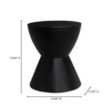 Hourglass Black Outdoor Stool by Moe's Home at Eve Furniture