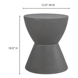 Hourglass Dark Grey Outdoor Stool by Moe's Home at Eve Furniture