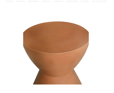 Hourglass Outdoor Stool Terracotta by Moe's Home at Eve Furniture