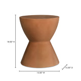 Hourglass Terracotta Outdoor Stool by Moe's Home at Eve Furniture