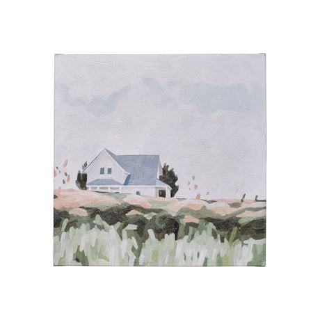 House on a Hill I by Emma Scarvey a Hand Embellished Textured Canvas by Mercana at Eve Furniture