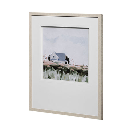 House on a Hill I by Emma Scarvey a Hand Embellished Textured Framed Art Print Matted under Glass by Mercana at Eve Furniture
