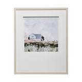 House on a Hill I by Emma Scarvey a Hand Embellished Textured Framed Art Print Matted under Glass by Mercana at Eve Furniture