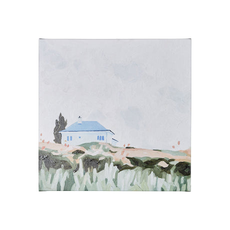 House on a Hill II by Emma Scarvey a Hand Embellished Textured Canvas by Mercana at Eve Furniture