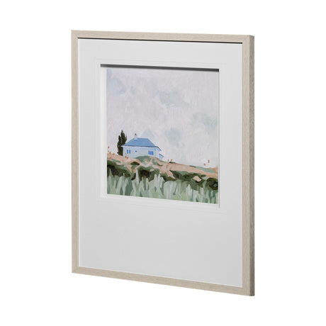 House on a Hill II by Emma Scarvey a Hand Embellished Textured Framed Art Print Matted under Glass by Mercana at Eve Furniture