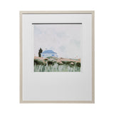 House on a Hill II by Emma Scarvey a Hand Embellished Textured Framed Art Print Matted under Glass by Mercana at Eve Furniture