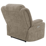 Houston Camel Upholstered Power Lift Recliner Chair by Coaster at Eve Furniture