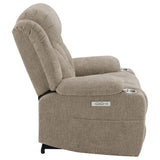 Houston Camel Upholstered Power Lift Recliner Chair by Coaster at Eve Furniture