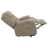 Houston Camel Upholstered Power Lift Recliner Chair by Coaster at Eve Furniture