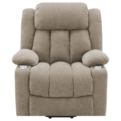 Houston Camel Upholstered Power Lift Recliner Chair by Coaster at Eve Furniture