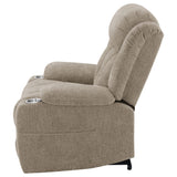 Houston Camel Upholstered Power Lift Recliner Chair by Coaster at Eve Furniture
