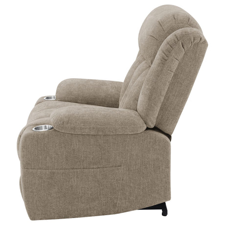 Houston Camel Upholstered Power Lift Recliner Chair by Coaster at Eve Furniture