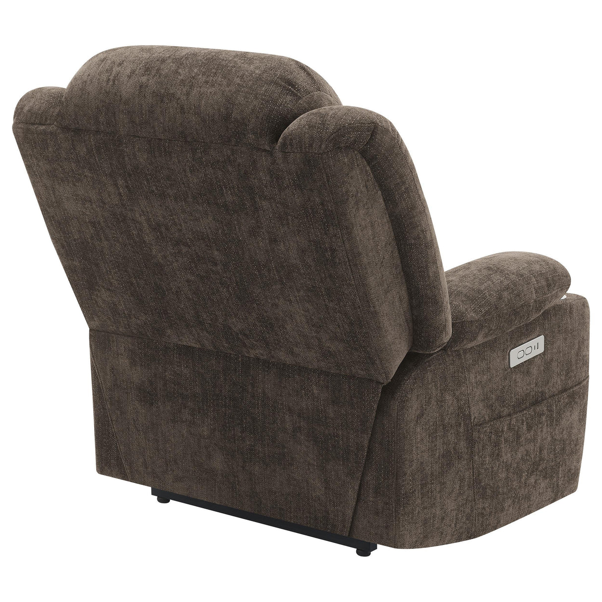 Houston Dark Brown Upholstered Power Lift Recliner Chair by Coaster at Eve Furniture