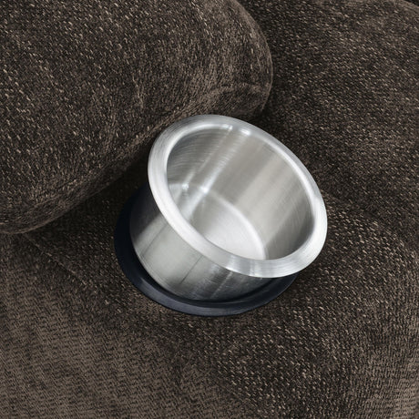 Houston Dark Brown Upholstered Power Lift Recliner Chair by Coaster at Eve Furniture