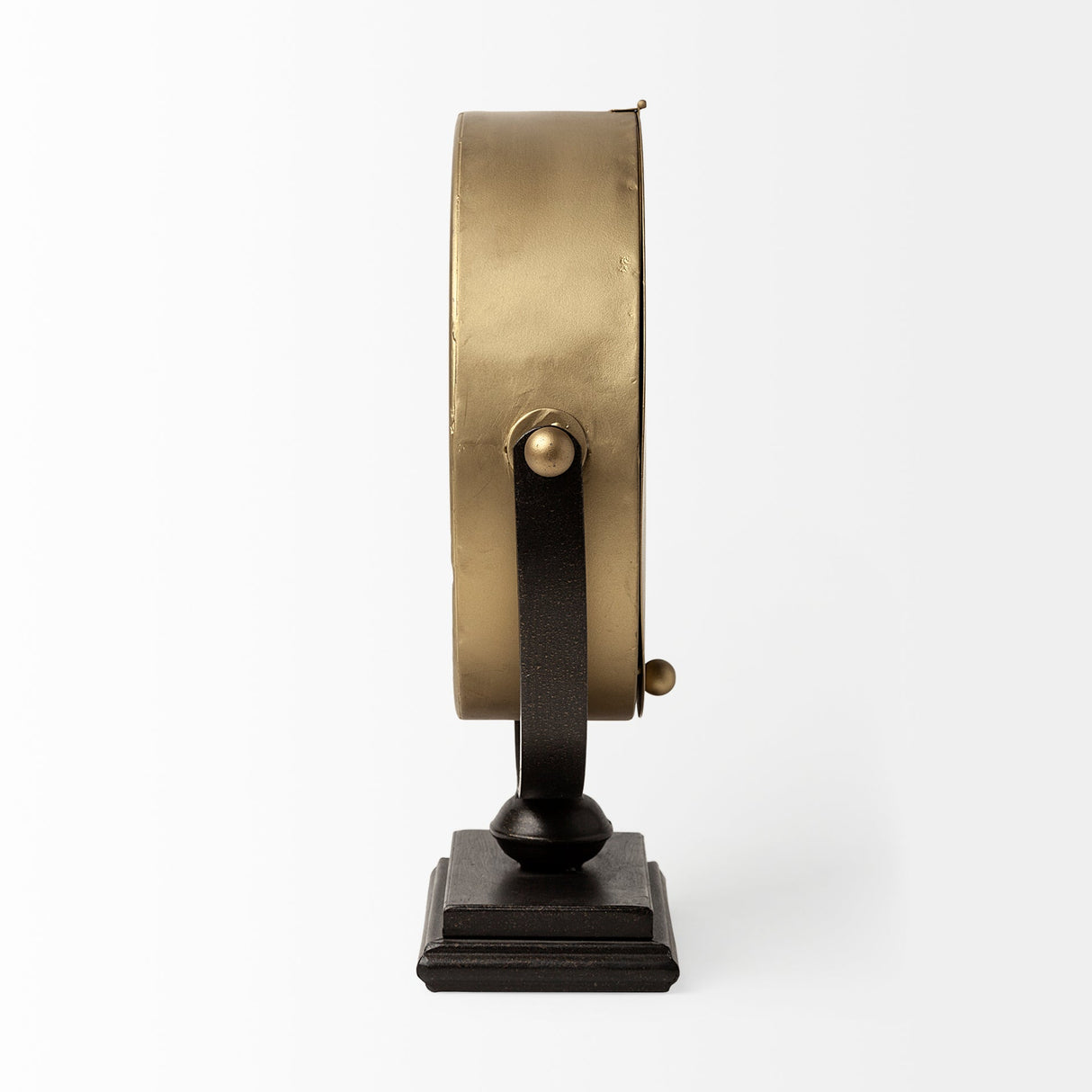 Houston Gold Metal Half Moon Base Table Clock by Mercana at Eve Furniture