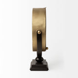 Houston Gold Metal Half Moon Base Table Clock by Mercana at Eve Furniture