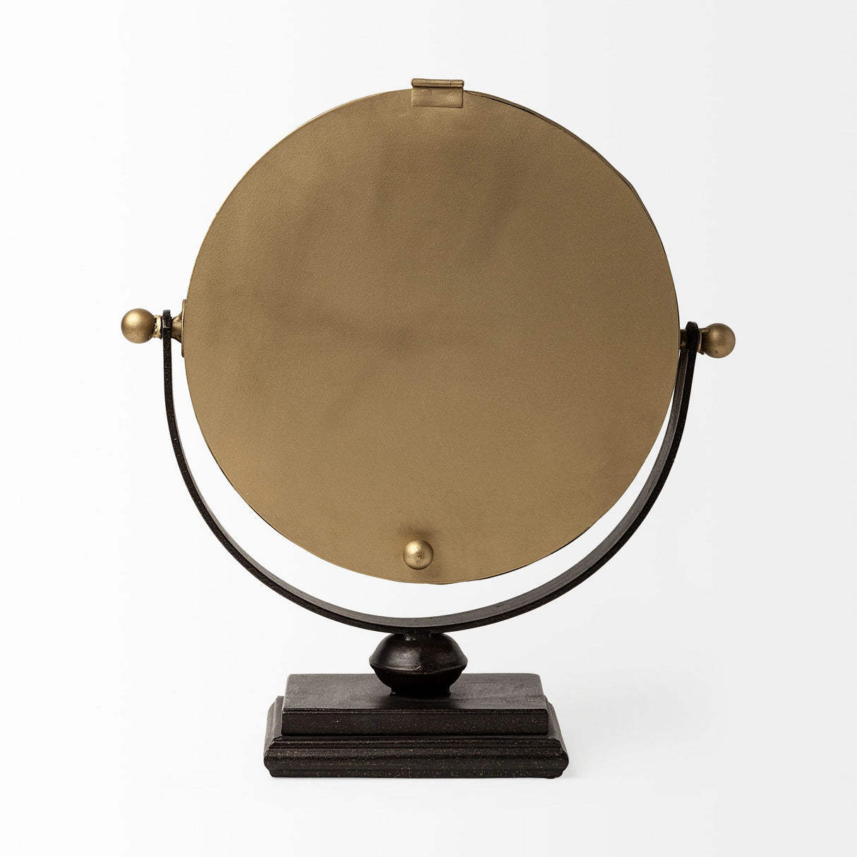 Houston Gold Metal Half Moon Base Table Clock by Mercana at Eve Furniture